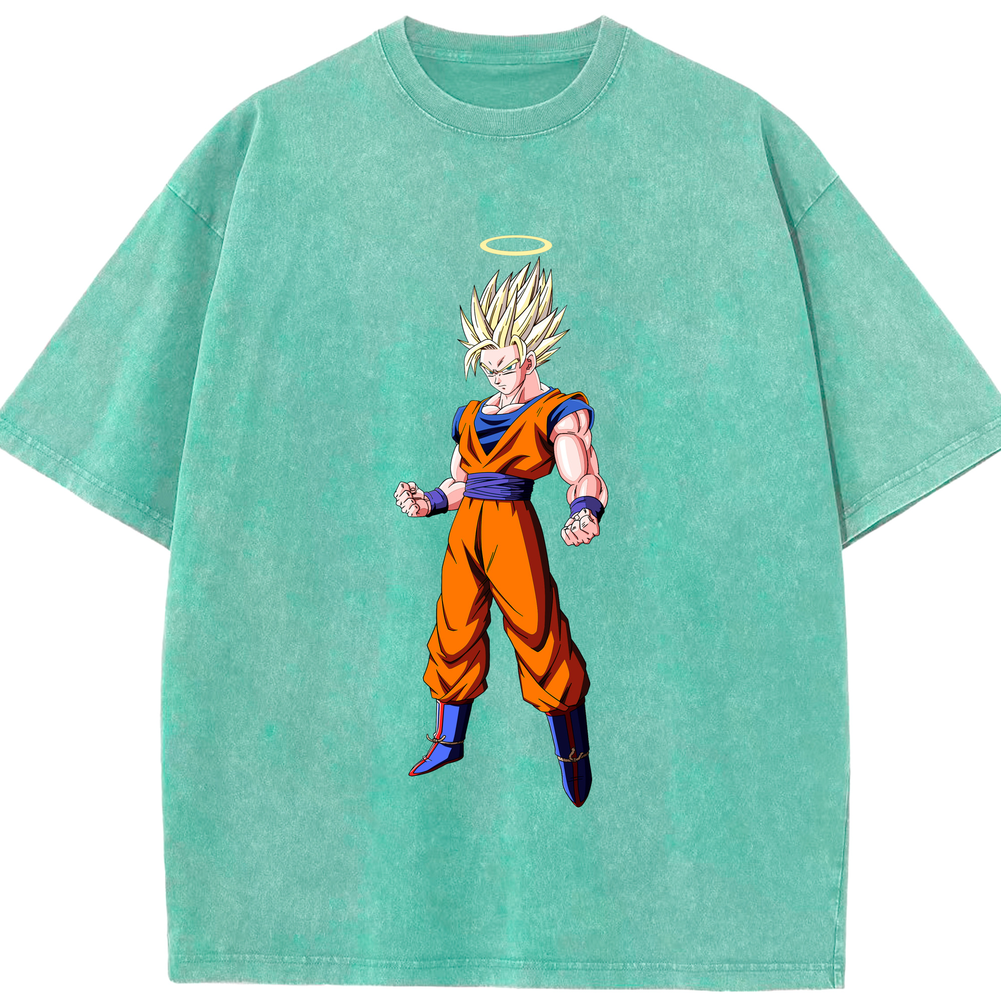 （画像用） ドラゴンボール 孫悟空（そん ごくう）Son Goku カカロット DRAGON BALL Kakarotto 綿100% ヴィンテージ風 半袖Tシャツ（フロントプリント）